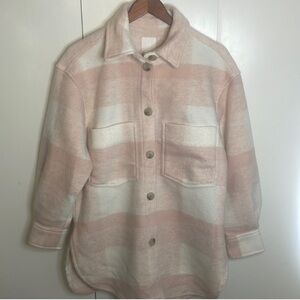 Cozy pink flannel shacket